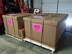 Small Cargo Trailers ready for shipping.