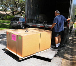 A lift gate option is required if you cannot assist the driver with delivery of your small cargo trailer