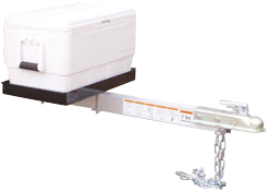 Tongue mounted cooler tray